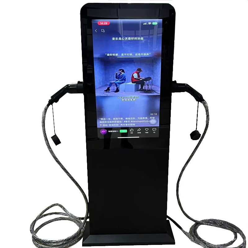 Manufacturer CE approval EVSE Home use Car EV Charger 2* 22KW Type 2 EV Charging Station LVD Display