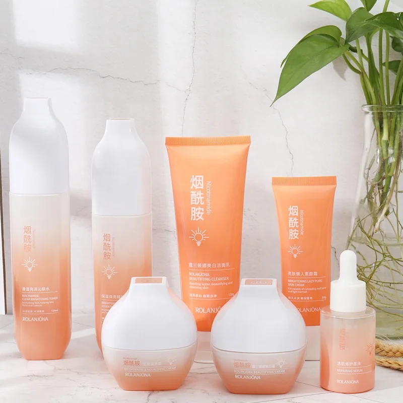 Beauty Cosmetics Products Peptide Collagen Brightening Whitening Niacinamide Facial Skin Care Set