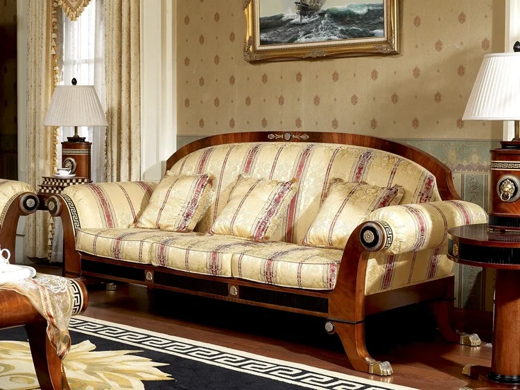 wood luxury antique home furniture set living room furniture