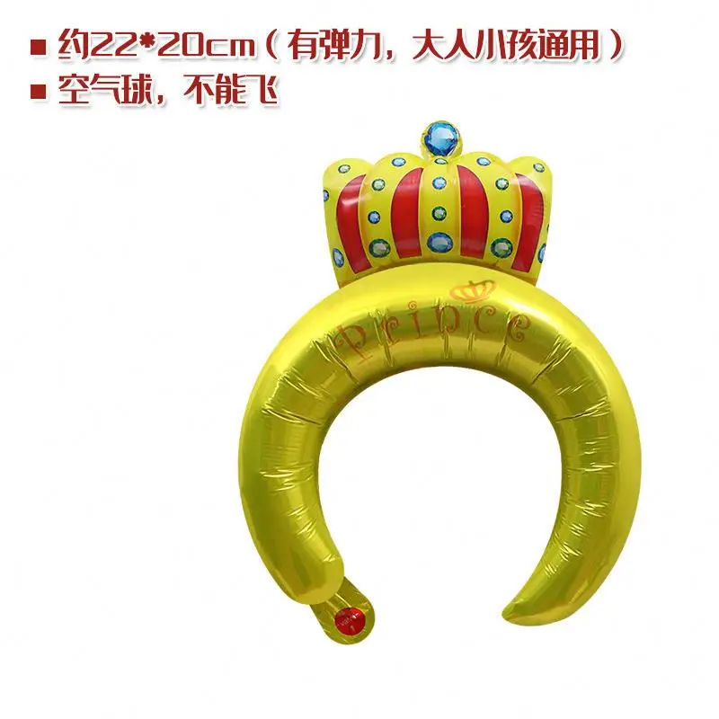 Cute Cartoon Birthday Gift Hair Band Foil Balloon headband Balloons For Birthday Activity Party Decoration Supplies