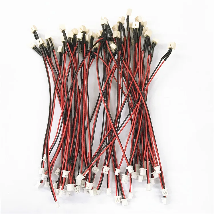 wire harness JST 1.25mm 2 pin female receptacle housing to male 1.25mm wafer plug  28AWG