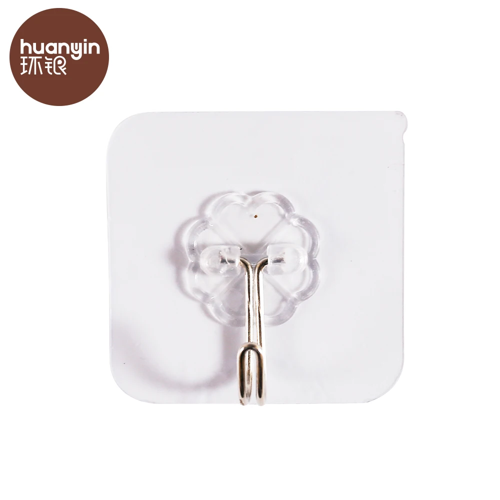 9Pcs/set self adhesive damage free plastic square wall hooks removable