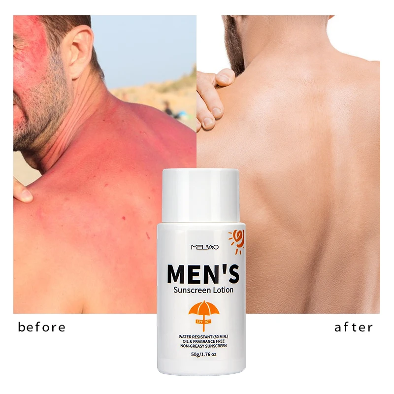 Коралловый риф дружелюбный минеральный Тип мужчины солнцезащитный крем для ухода за кожей лица от солнечных ожогов лосьон изготовленным на заказ логосом для мужчин, который выполняет увлажняющие с SPF 30 +
