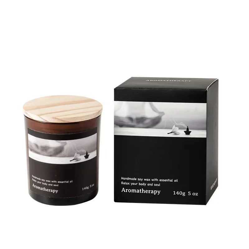 Classic Tawny Glass Candle Cup Aromatic Essential Oil Spiritual Sanctuary Scented Candles