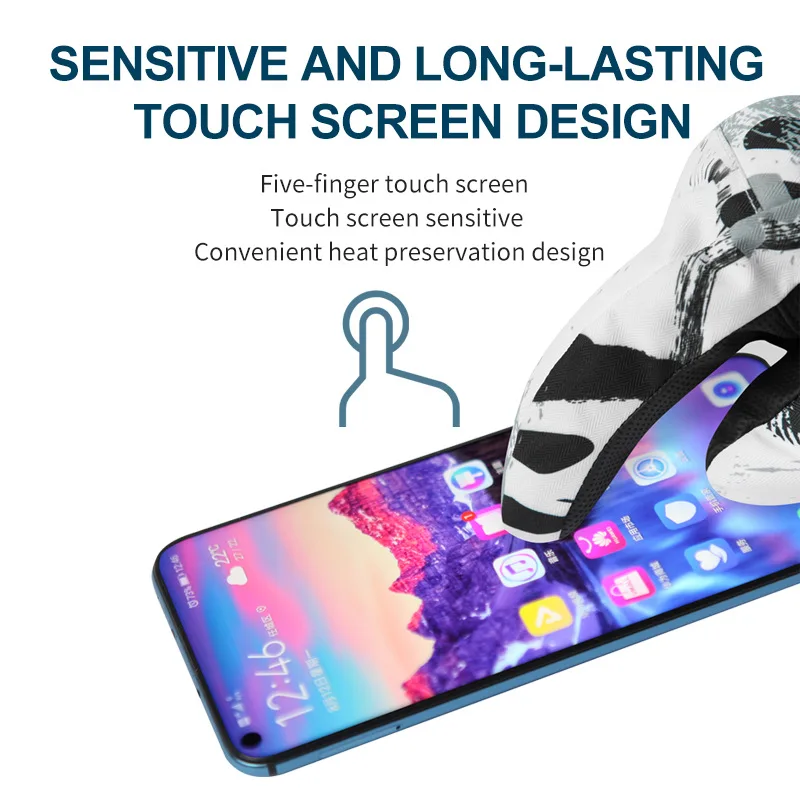 Wholesale Ski Gloves Men Women Waterproof Gloves Touchscreen Snowmobile Winter Snowboard Gloves