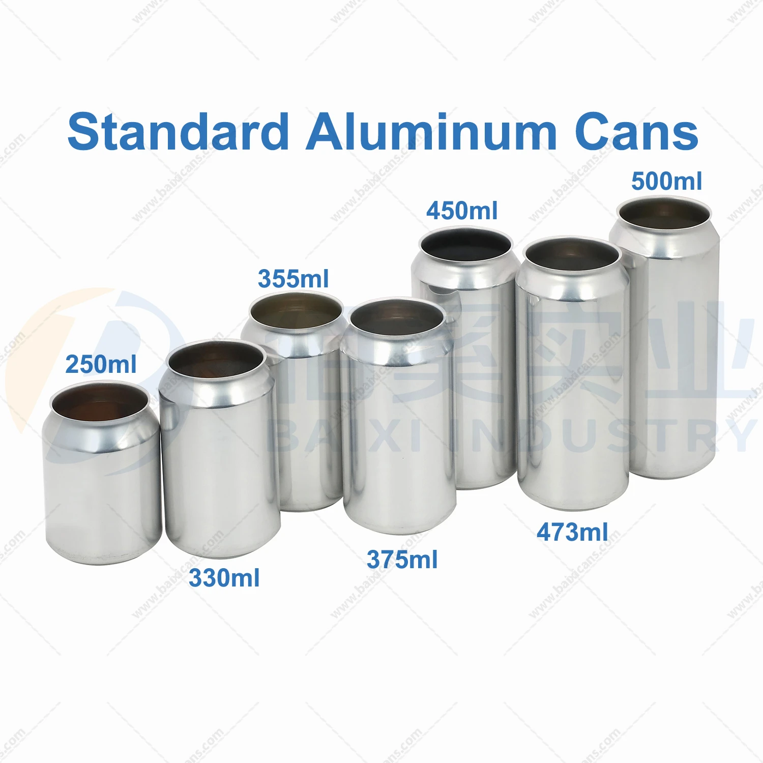 empty standard 330ml aluminum beverage cans with dia 202 easy open ends