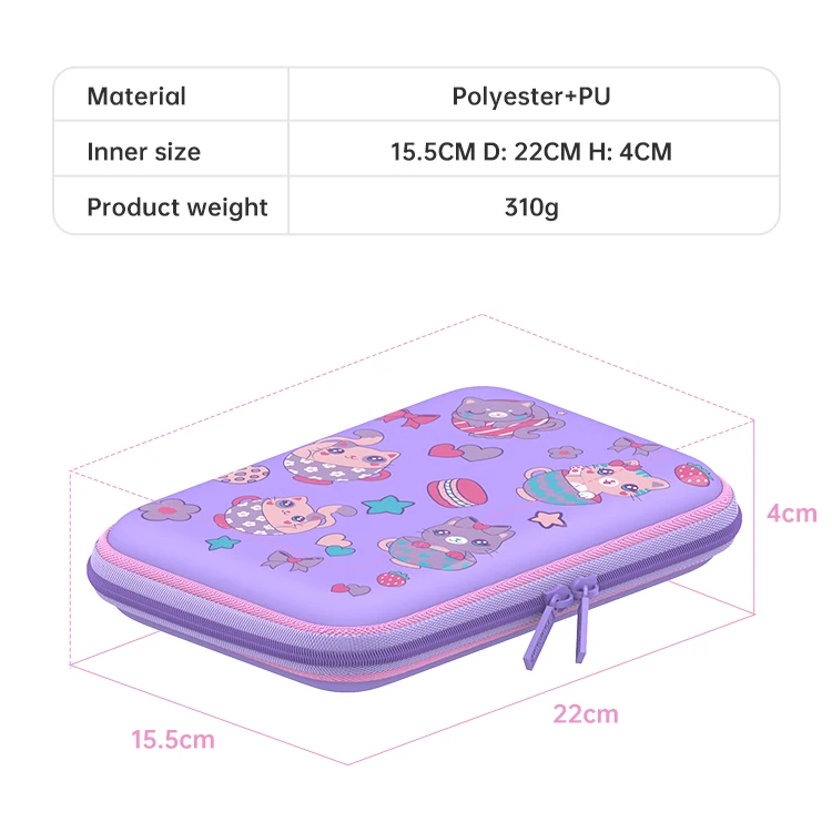 Custom Wholesale Creative Student Stationery Funny School Pencil Bags Kawaii A Pencil Case