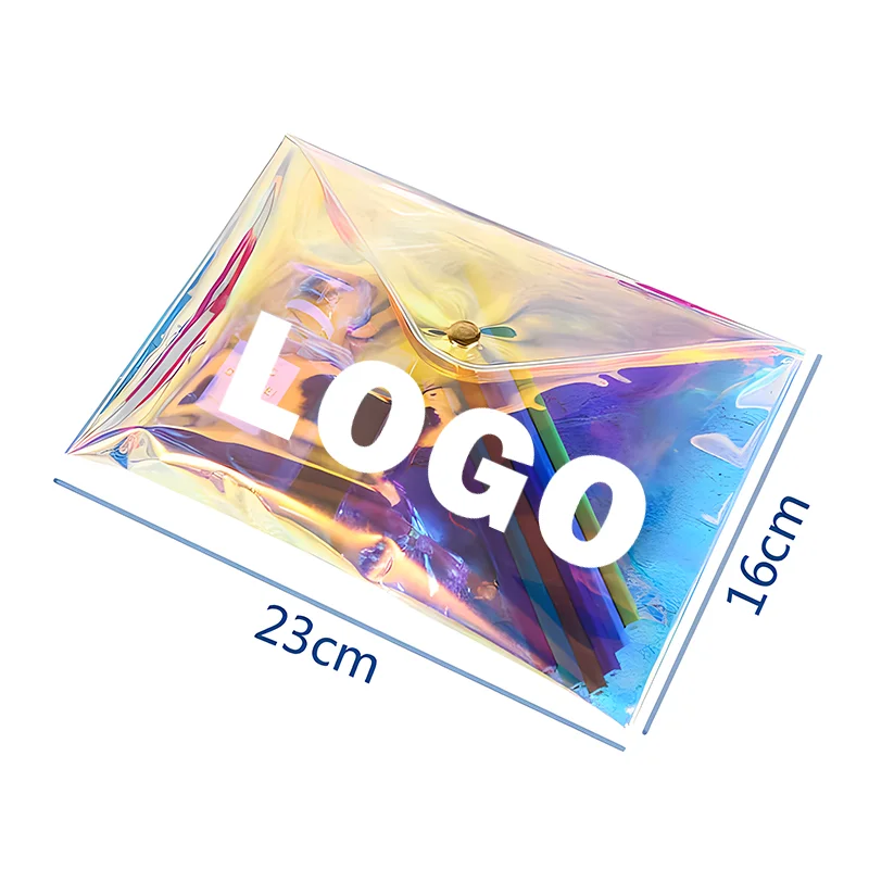 Custom Logo Environmental Trousse De Toilette Waterproof PVC Laser Transparent Mobile Phone Case Cosmetic Makeup Bag Toiletry Ba