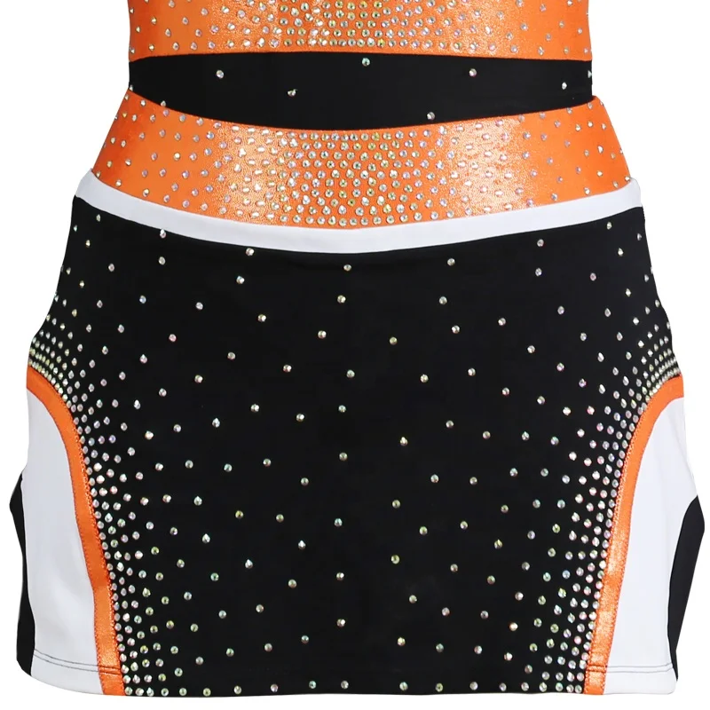 2022 latest desaign long sleeve professional rhinestone custom design wholesale all star cheerleading uniforms
