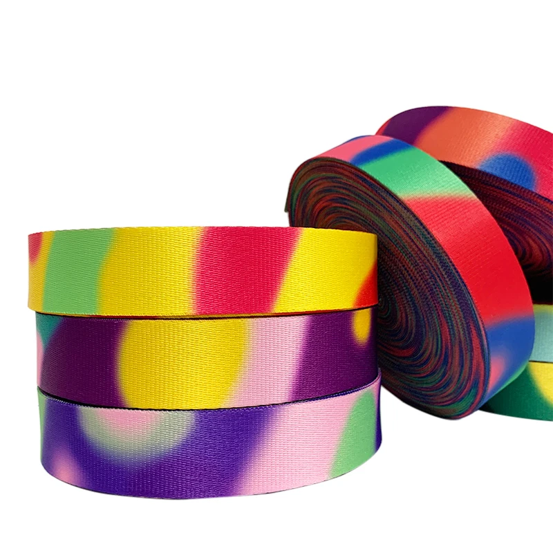 Новый дизайн, Термотрансферная печать, сублимация, полиэфирная тесьма 1,5 дюйма, индивидуальная печатная тесьма для Ремня Сумки