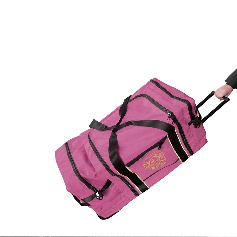 2022 New style High quality racing gear bag with wheels Deluxe Wheeled Turnout Fire Gear Bag