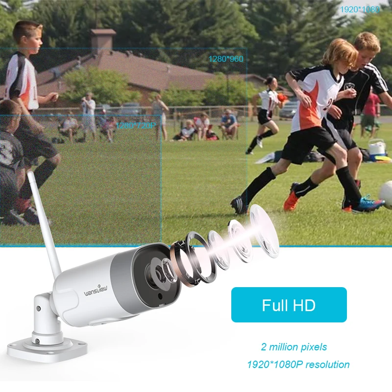 waterproof outdoor network bullet security camera ip 1080p hd cctv camera wifi  wireless cloud storage