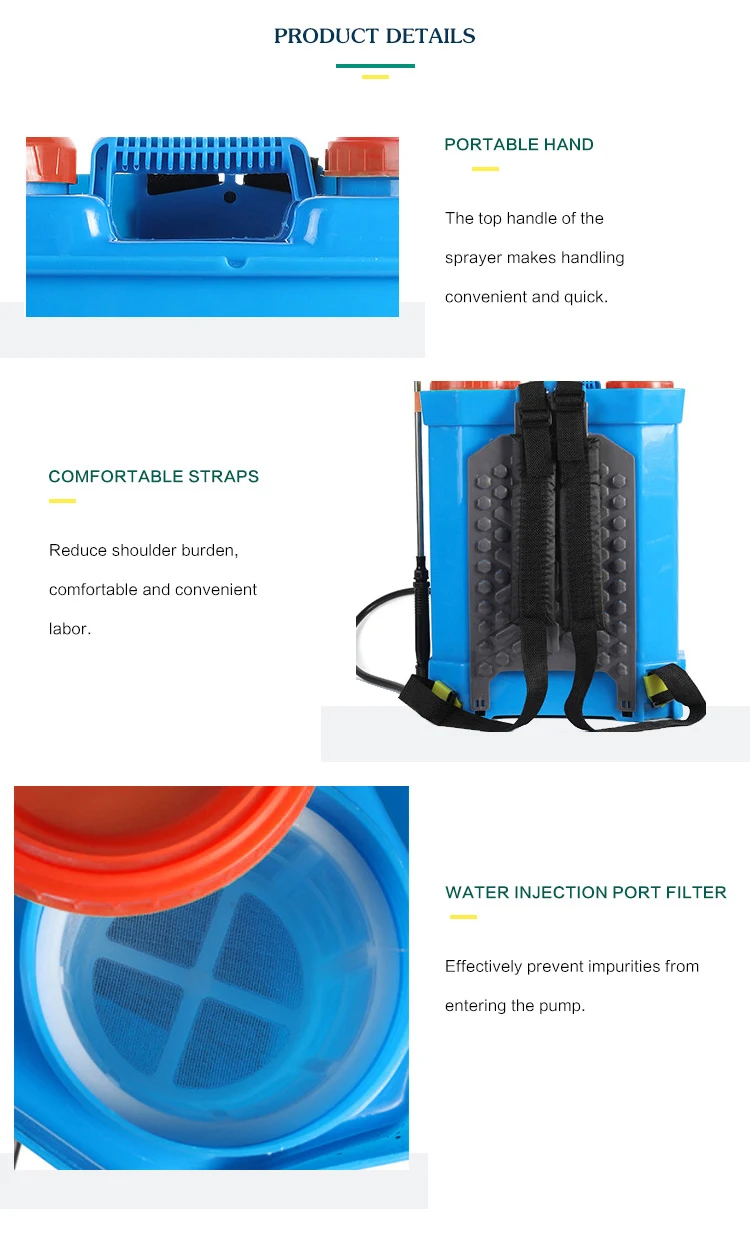20l Agriculture Knapsack Hand Sprayer 16l 18l Portable Pesticide Mist Manual Pressure Plastic Backpack Sprayer