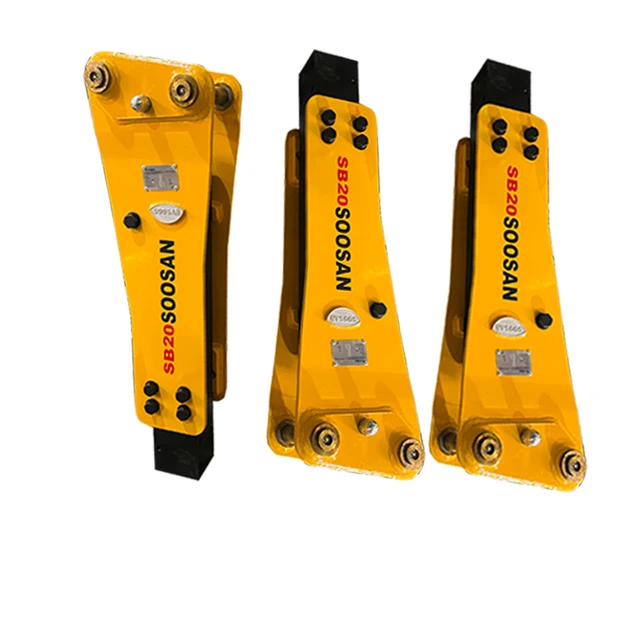top grade Hydraulic Breakers SOOSAN  SB 20 TOP Type With Chisel 140mm For Excavator 3 to 26 Tons