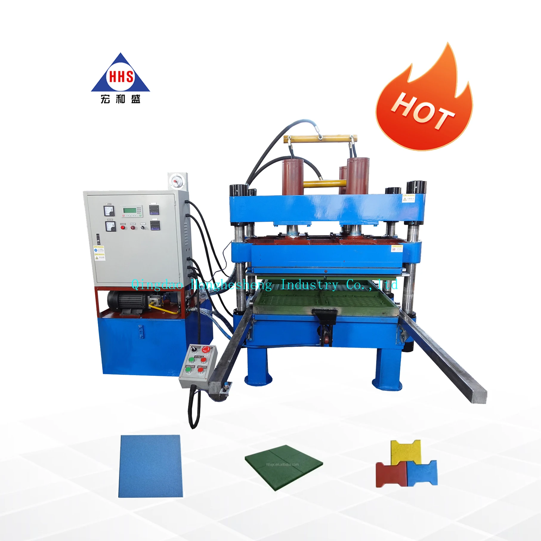 rubber tile molding press / 1000 x 1000 mm rubber tile making machine/rubber floor tile mat vulcanizing press