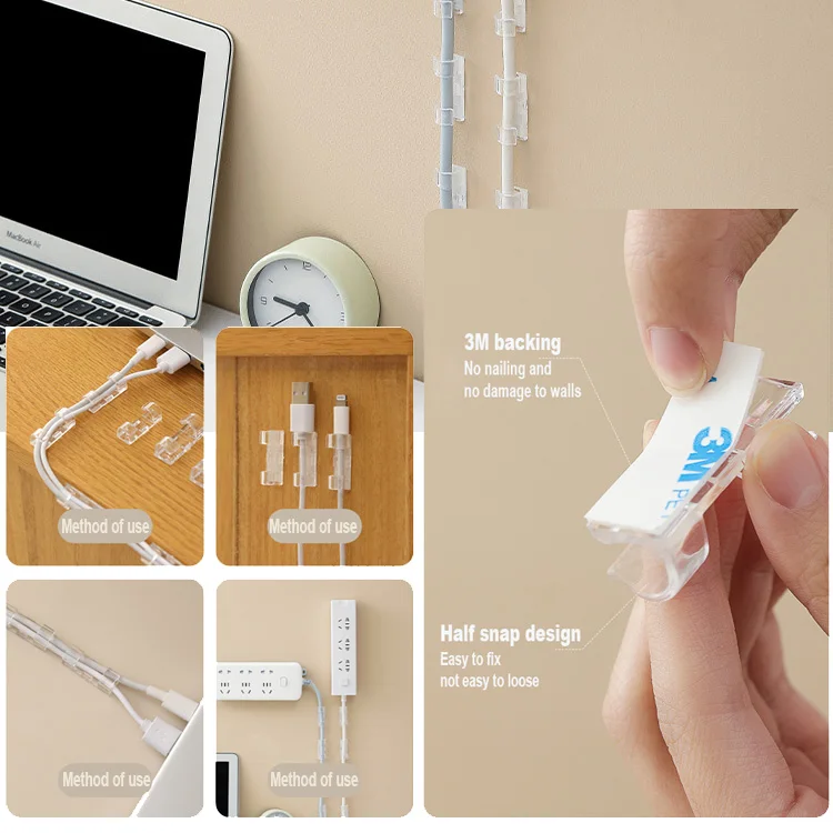 Wire Storage Clips Cable Line Wire cable organizer clip cable wire management plastic fastener and clips