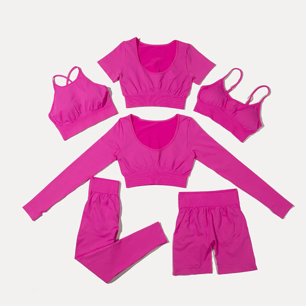 2022 Newest Sports Active Fitness Clothing Yoga Outfits High Waist Seamless Gym Leggings Workout Set Women