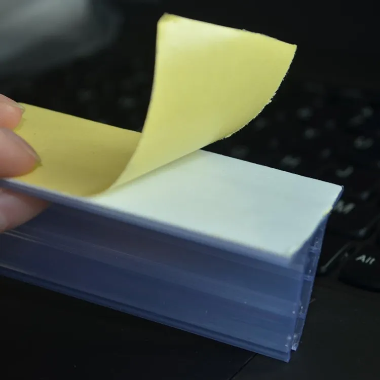 plastic pvc extrusion T shape fast-frip for supermarket shelf