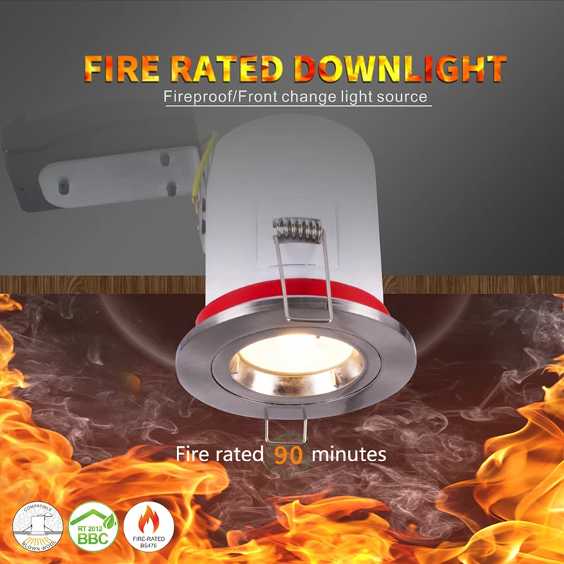 IP65 Gu10 Down Light  Die-casting Alu Fireproof 10w cob Led Ceiling Downlight With Radiator  Recessed Spotlight