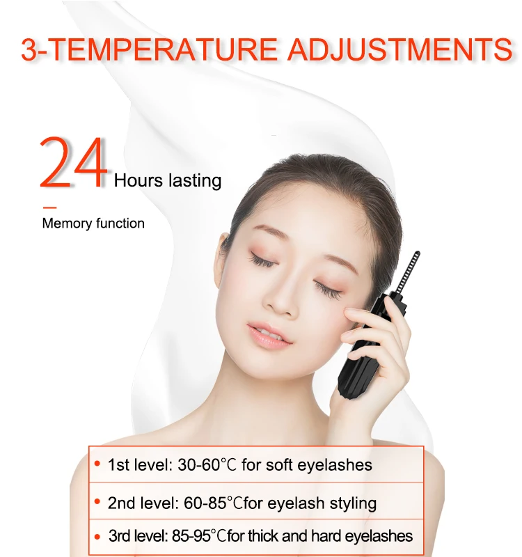 2020 Hot beauty tools usb rechargeable heated electric eyelash curler brochas de maquillaje mini eyelash curlers
