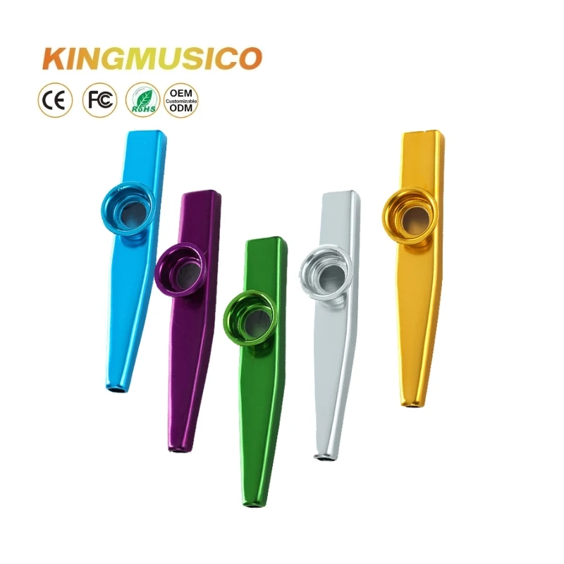 Professional Performance Grade Metal Kazoo - Trumpet, Saxophone, and Flute Style Kazoos for Film and Live Performances
