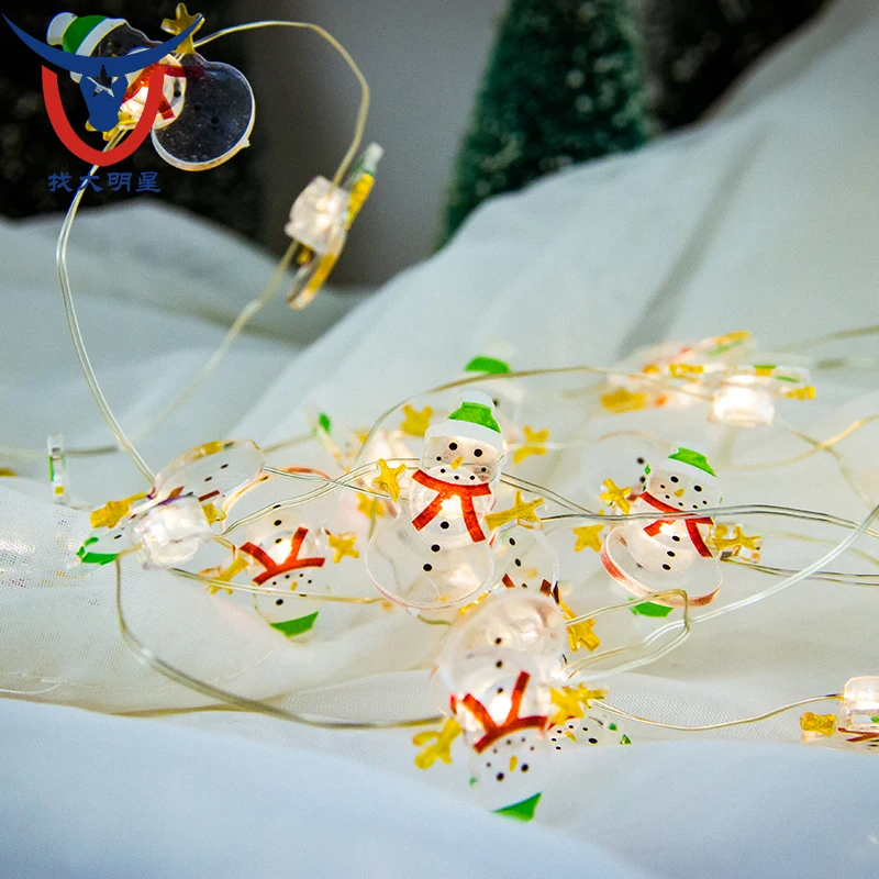 Indoor and outdoor Christmas lights christmas led light chain snowman decoration christmas led light chains