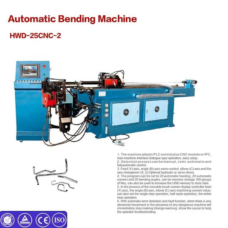
50NC hydraulic semi automatic manual bending machines pipe and tube bending machine 