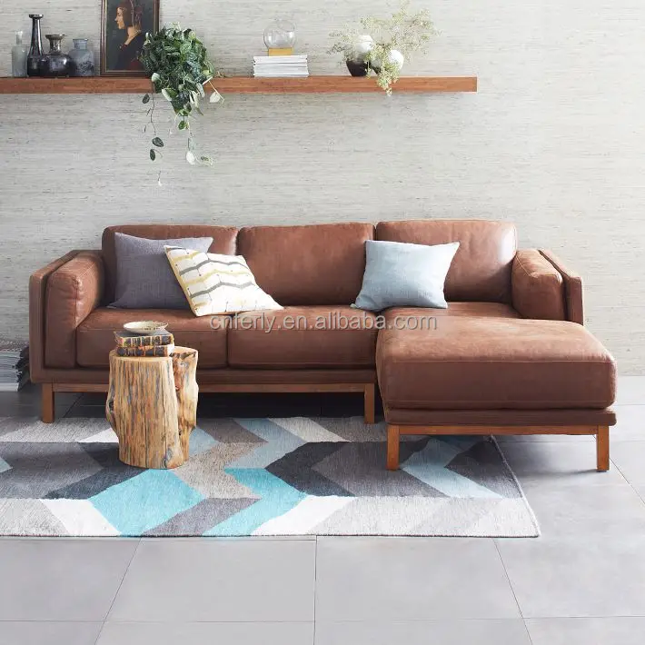 FERLY Classical Home Leather Sofa Set Modular Design for Living Room & Hotel Simply Elegant Classical Sectional Sofas