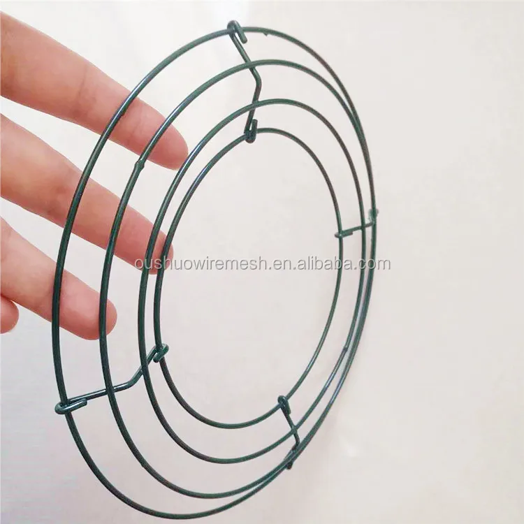 4 circles 8 inches metal wire wreath frame for Christmas door and window decoration