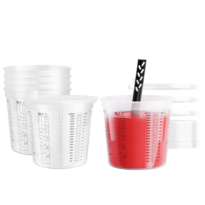 professional disposable spray gun paint mixing cups for Automobile