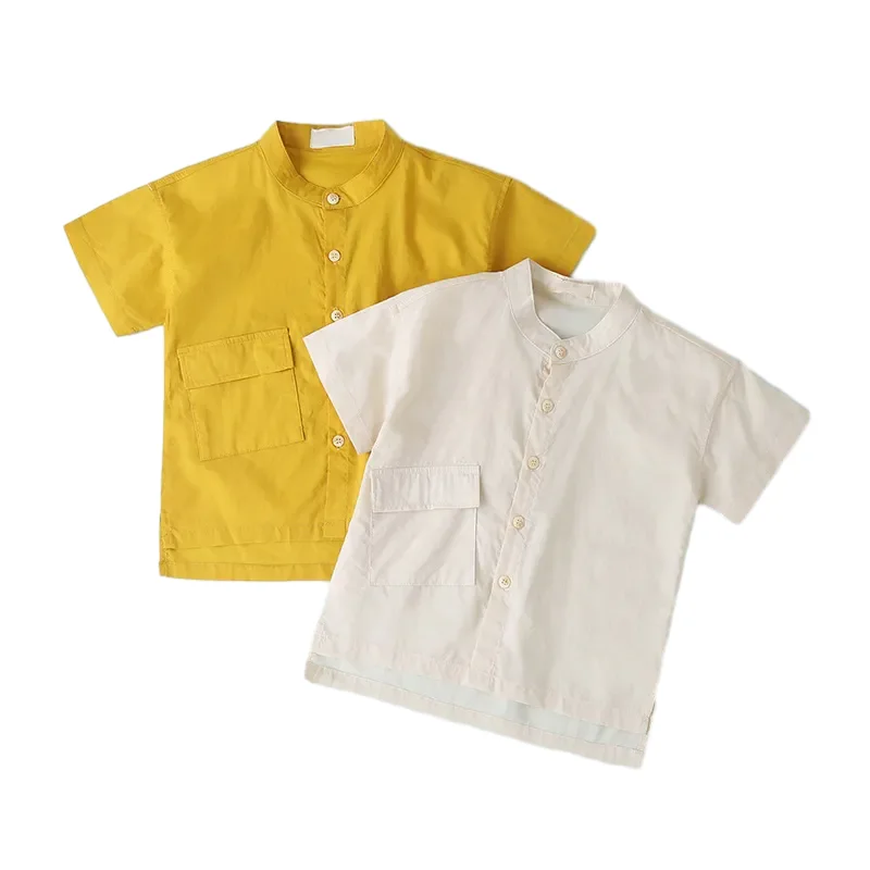 Ready Stock Cheaper Children Shirt 100% Cotton Shirt Boys Clothing Kids comfortable Shirt