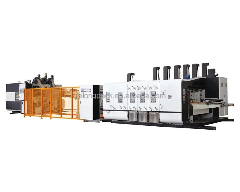 Automatic casemaker FFG Flexo folder gluer machine corrugated carton printer slotter die cutter folder gluer machine