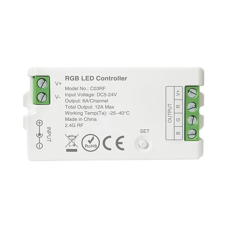 5 stars DC5V 24V RGBW RGB CCT  2.4Ghz RF Wireless  LED smart Controller For Smart Home Indoor Outdoor Lighting