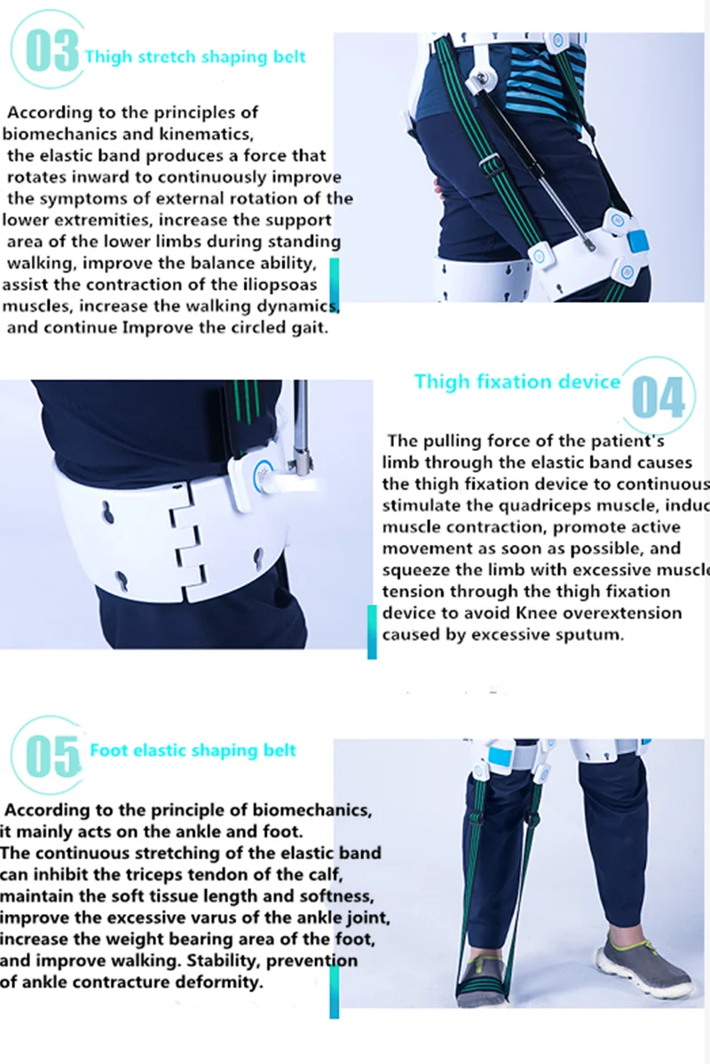 Top quality ankle knee Pelvic fixation walker Rehabilitation walker for people with handicapped legs