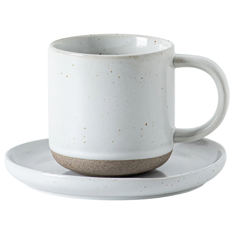 5 oz Morandi Color Ceramic Mini Espresso Coffee Cups set with saucer pottery Demitasse mugs