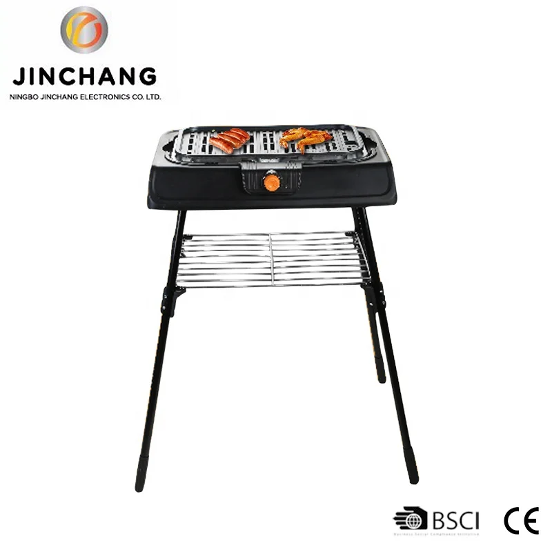 
2000W Outdoor Smokeless Electric BBQ Grill With Stand 