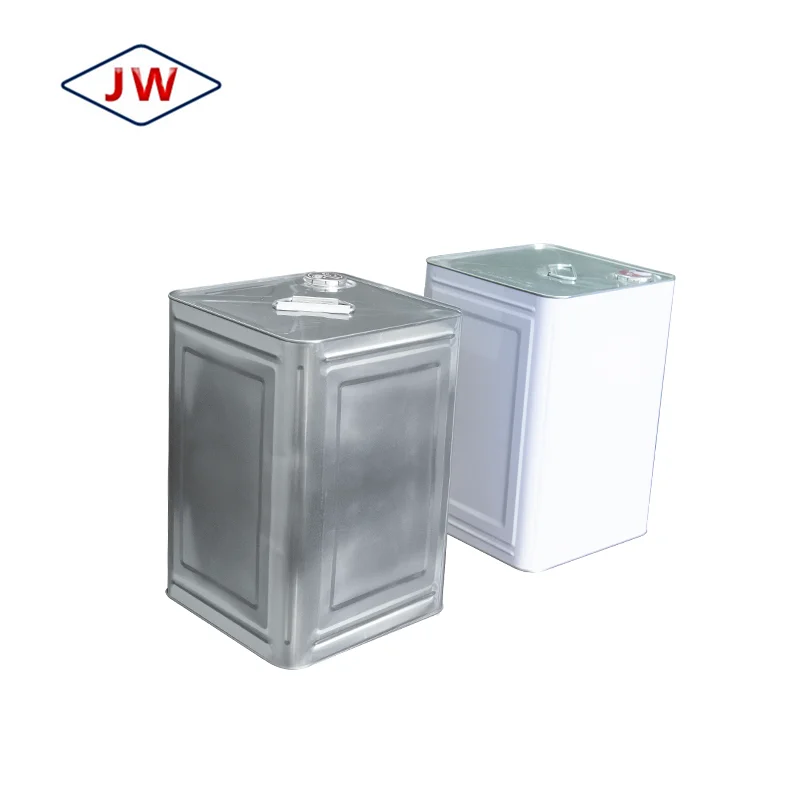 
18.5L liter cooking oil jerry can large square empty edible cooking oil metal pail packaging tin can with big lid 