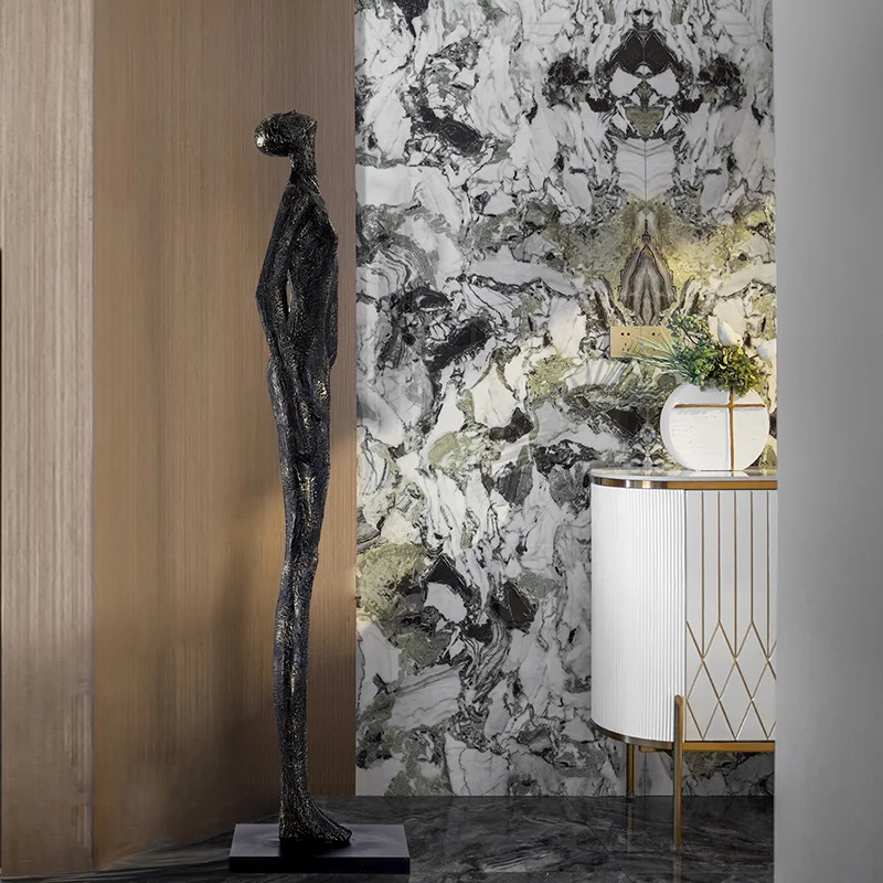 Nordic Fashion Looking Up to the Sky Man The wall Black Decorative Human Cool Man Sculpture