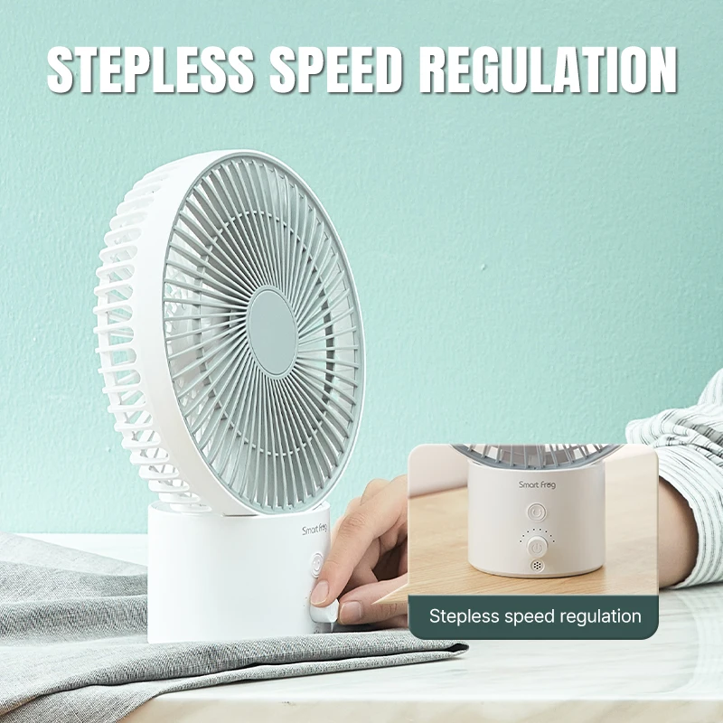 Summer Camping 1800mAh Portable Air Cooling USB Mini Rechargeable Small High Speed Table Fan