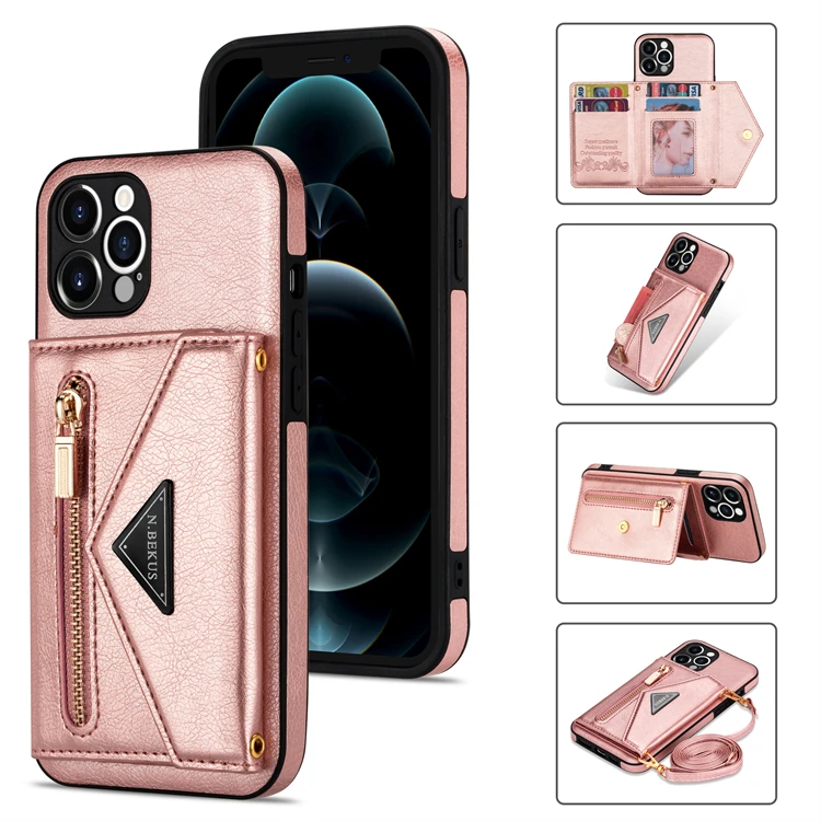 Luxury PU Leather Phone Case For iPhone 12 Pro MAX Slim Wallet Card Back Cover For iPhone 12 Mini 11 XSMAX XR XS X 8 7 SE 2020