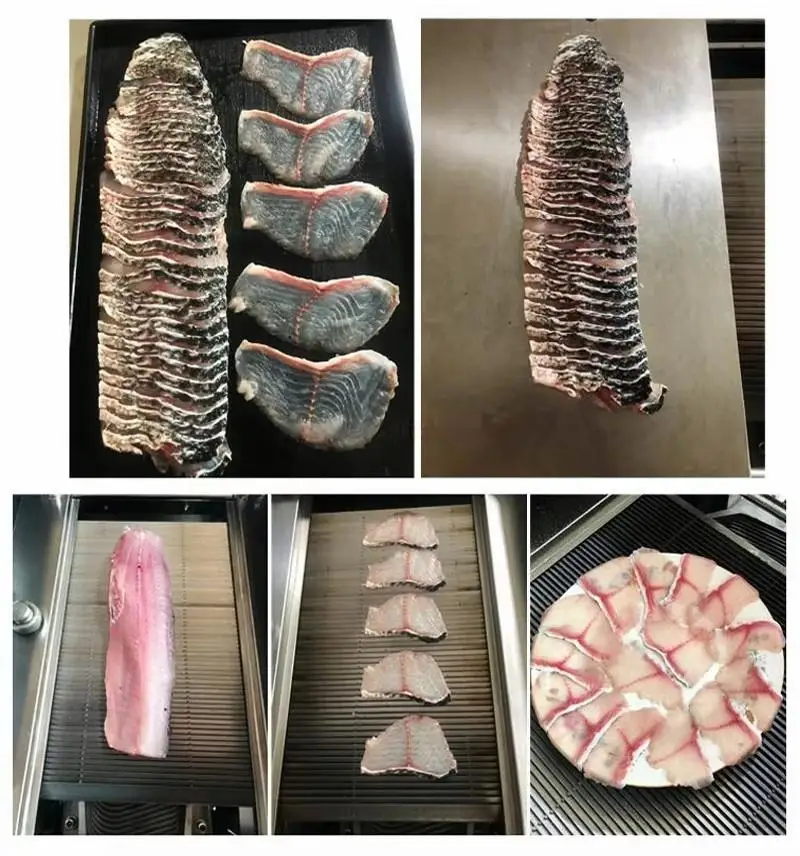 Wholesale Salmon Fish Meat Sliced Squid Octopus Beef Tripe Cod Bass Trout Cutting Machine