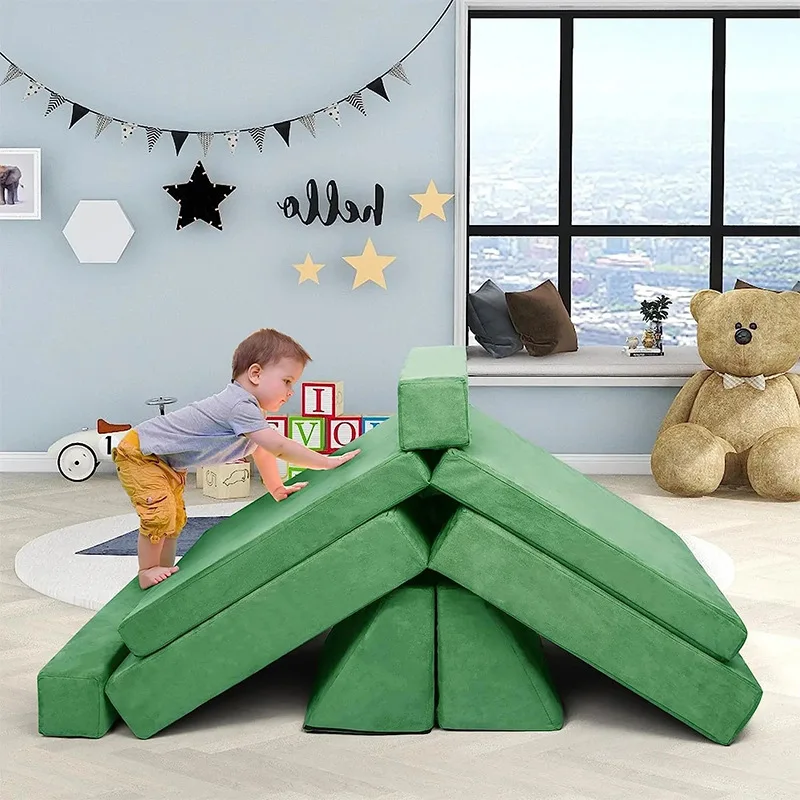 Manufacturer Wholesales Kids Sectional Sofa Building Block Multi-Piece Set High Rebound Compressable Castle Game
