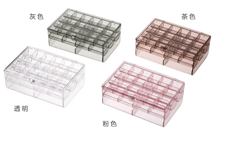 Amazon Hot Selling Dustproof Large Capacity Jewelry Storage Box with Cover