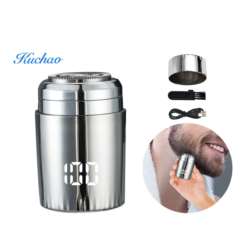 New Fashion Flexible Cutter Net Triple Blade Mini Body Face Beard Barber Shaver Portable Rotary Shaver