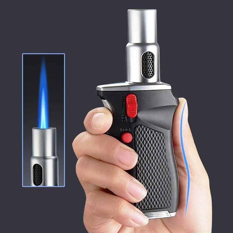 Classic handheld kitchen cigarette lighter Custom Logo High quality kitchen ignition Refillable Powerful jet flame Torch Lighter