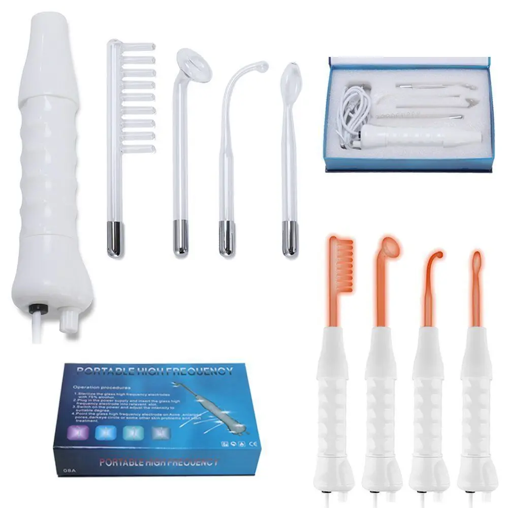 4 in 1 Portable Ozone High Frequency Facial Skin Therapy facial wand machine