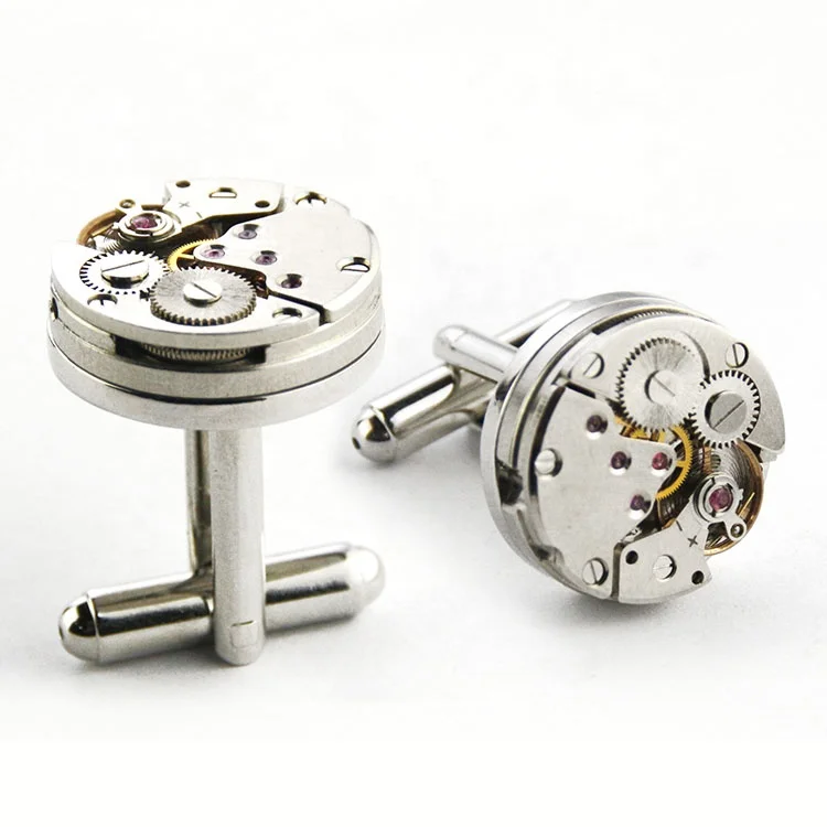 Artigifts high quality blanks wholesale stainless steel men fashion luxury gemstone cufflinks