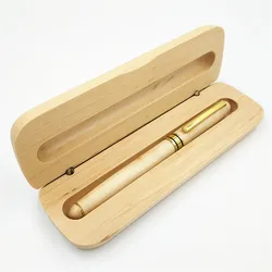 Factory Wholesale High Quality Custom Logo Bamboo Ball-point Pen Bamboo Fountain Pen With Bamboo Case For Business Gift