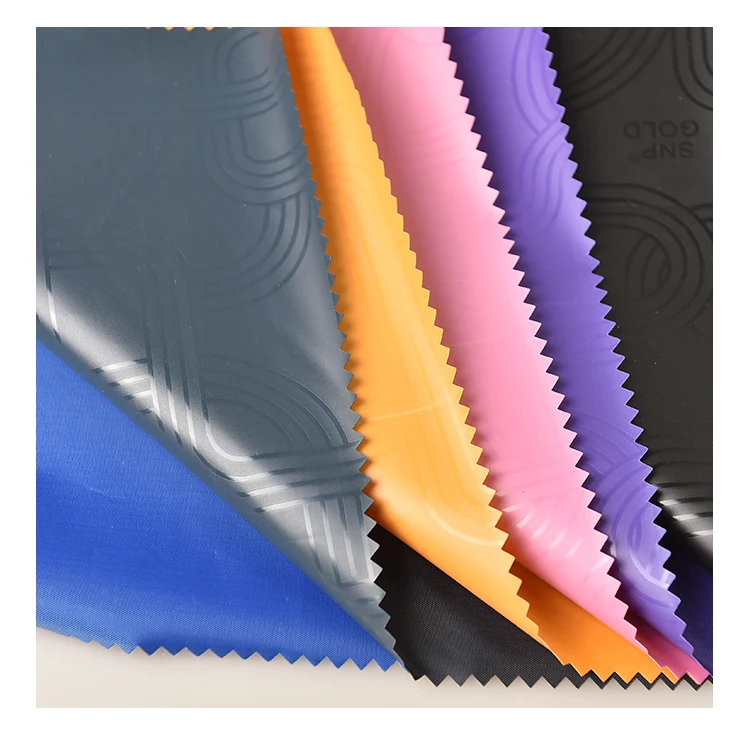 100% Polyester 190T Taffeta with LOGO PVC waterproof Fabric use for Raincoat 0.18MM
