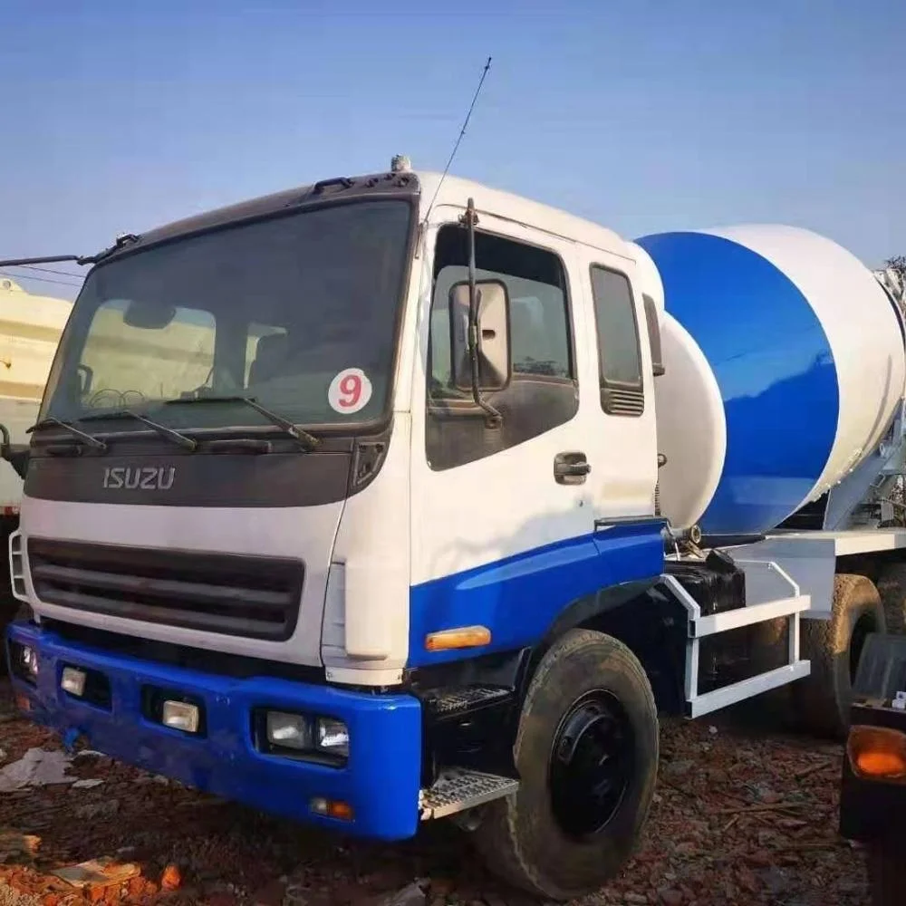 Б/у дизельный грузовик ISUZU/б/у Япония бетономешалка 8 кубических смесителей